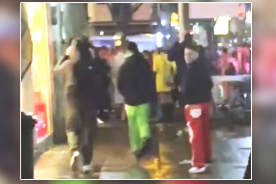 Mit diesem Foto aus einer Überwachungskamera sucht die Polizei nach den beiden Tatverdächtigen.