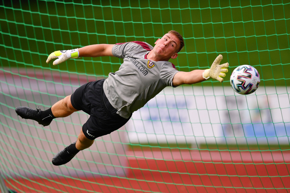 Auch Dynamos Schlussmann Kevin Broll blieb dem Verein trotz des Abstiegs treu - mit dem Happy End Wiederaufstieg?