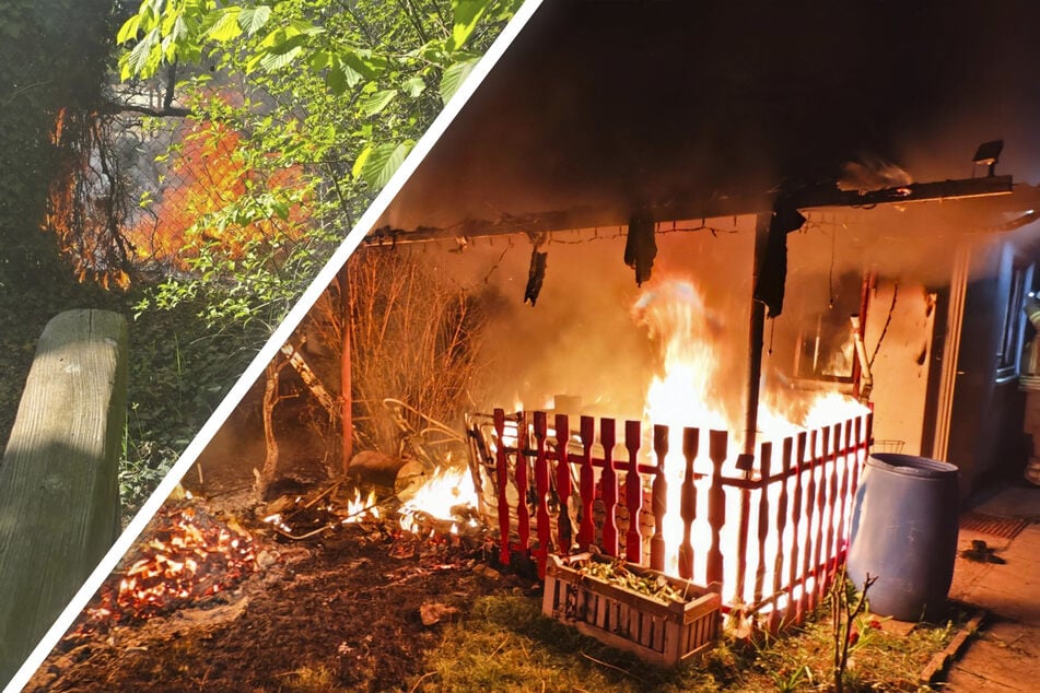 Dresden: Feuer in Kleingartenanlagen: Zwei Brände sorgen für Einsätze