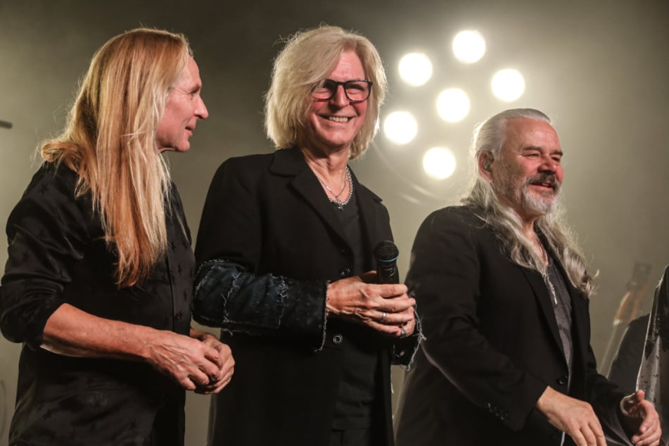 Uwe Hassbecker (65, v.l.), Ritchie Barton (72) und Jäcki Reznicek (72).