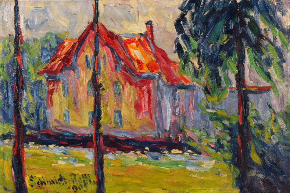 Das Gemälde "Haus am Augustmittag" entstand in 1905 in Rottluff. Ein Kunstpfad soll an den authentischen Ort führen.