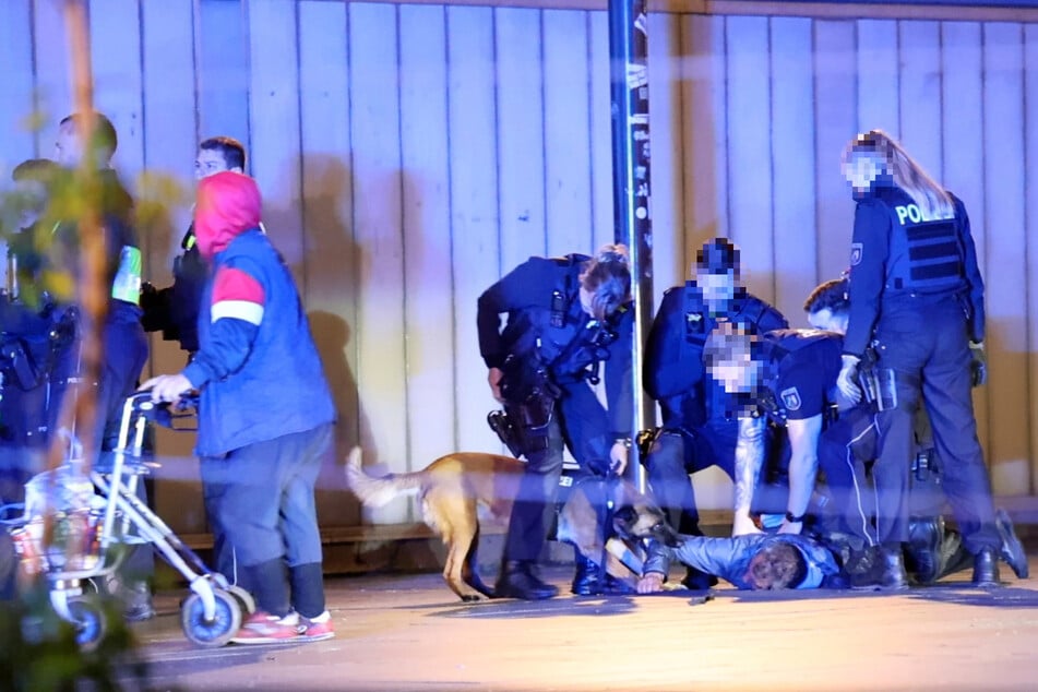 Bei einer Schlägerei in Solingen wurde ein Mann von einem Polizeihund gebissen.