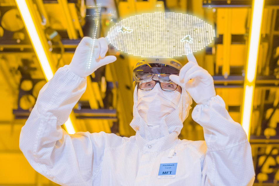 Im Werk werden 300-Millimeter-Wafer-Chips produziert.