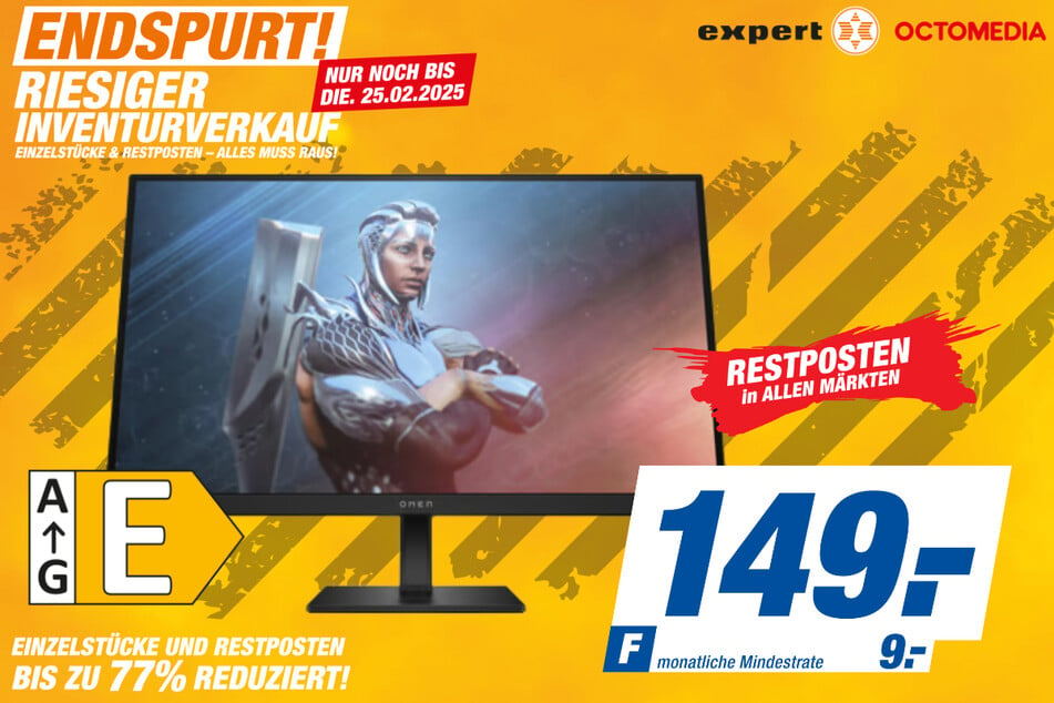 HP-Gaming-Monitor für 149 Euro.