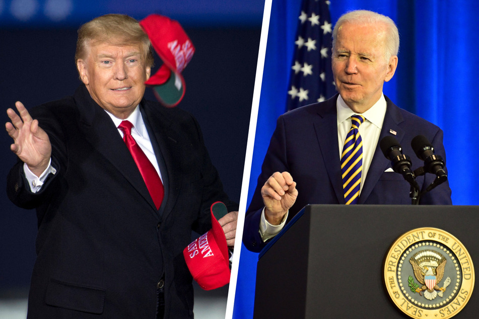 Biden (r.) has overruled Trump's attempts to stop the House select committee investigating the January 6 attack from seeing the ex-president's White House visitor logs.