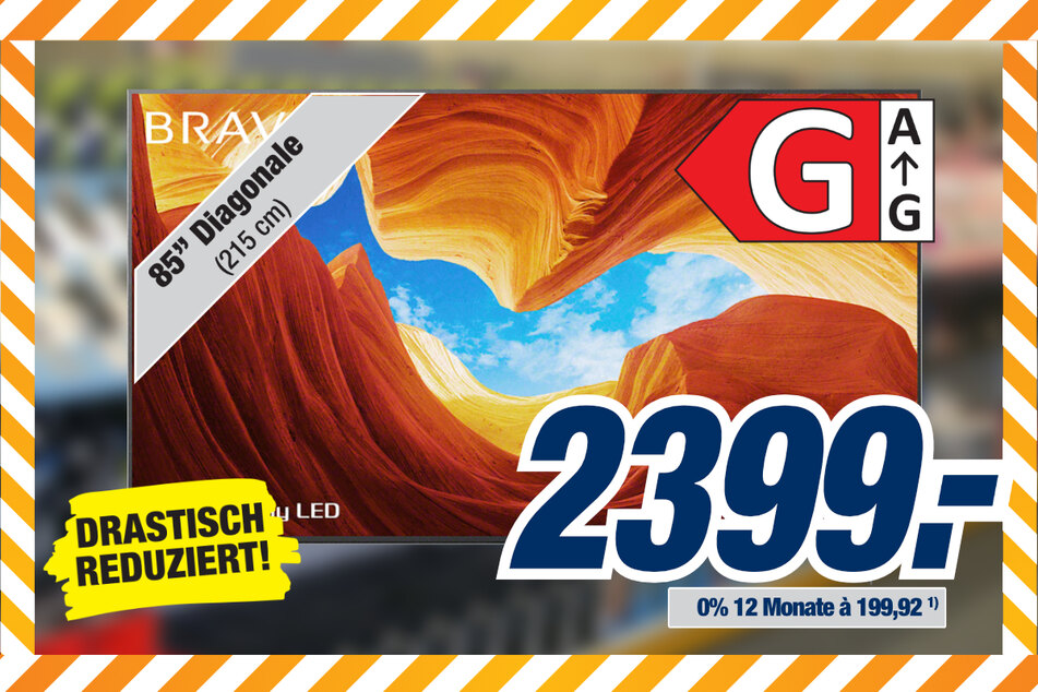 Riesige 215 cm Bildschirmdiagonale
