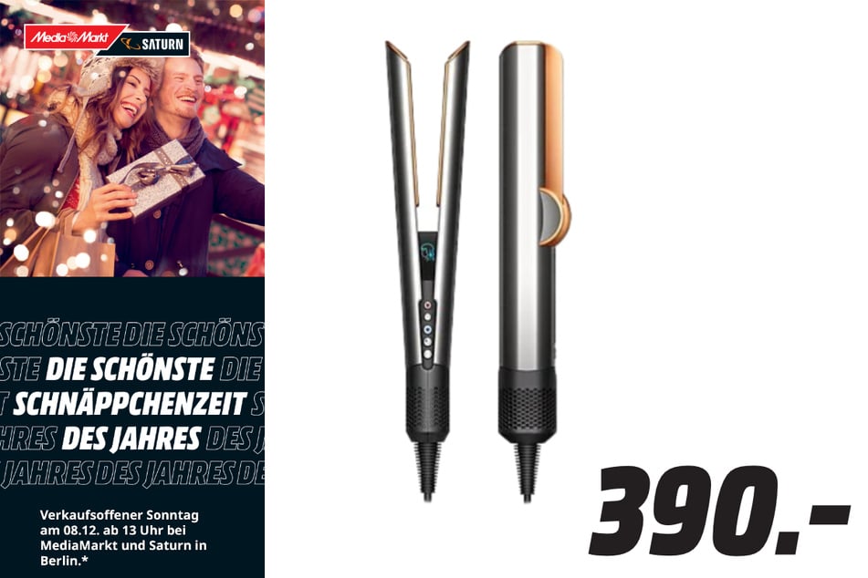 Dyson-Haarglätter für 390 Euro.