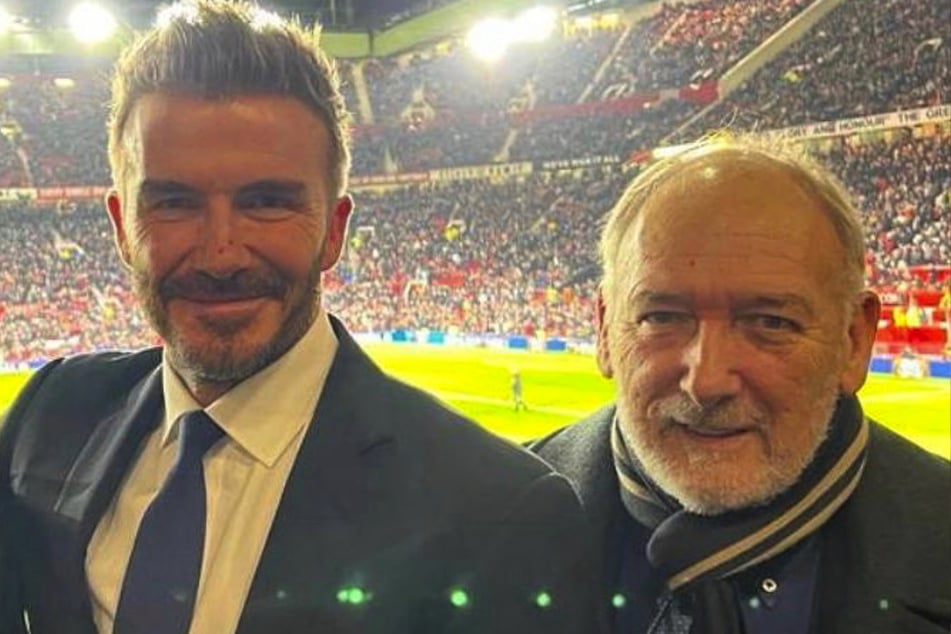 David Beckham (46, l.) war der Trauzeuge seines Vaters Ted (73).