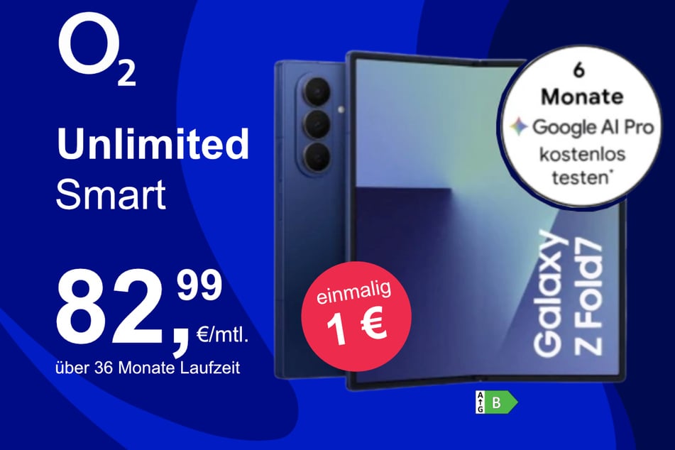 Das Samsung Galaxy Z Fold7 im o2 Mobile Unlimited Smart für einmalig 1 Euro.