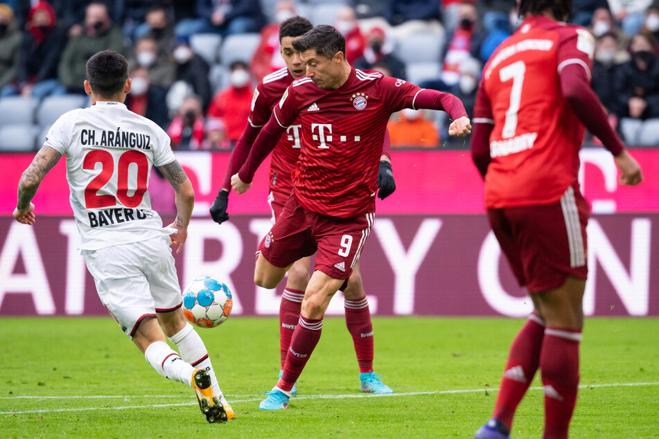 Robert Lewandowski blieb gegen die Werkself ohne Treffer. Am Ende stand für den FC Bayern München ein 1:1-Remis gegen Bayer 04 Leverkusen zu Buche.