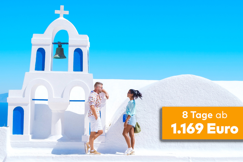 Santorin: 8 Tage ab nur 1.169 Euro.