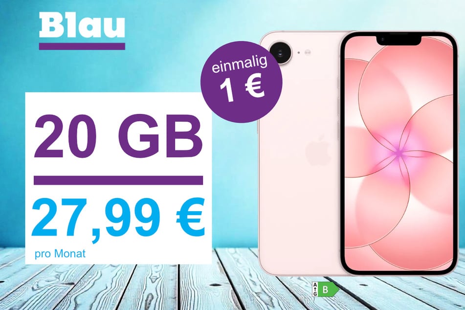 Das neue Apple iPhone 17e jetzt schon für nur 1 Euro bei Blau.