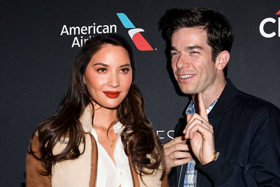 Actor Olivia Munn (l.) and John Mulaney (r.) welcomed their first child together on November 24.