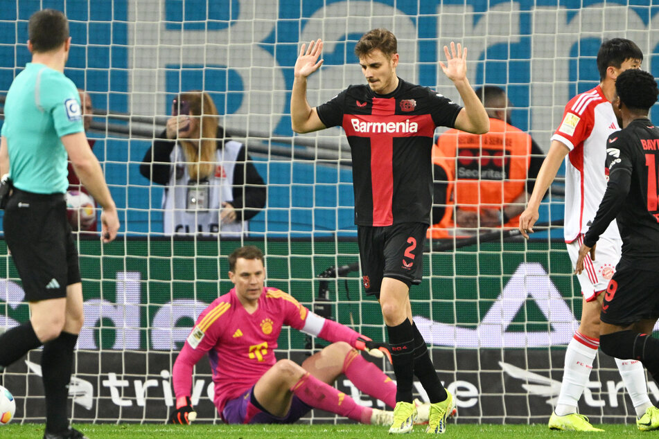 Ausgerechnet der ehemalige Bayern-Spieler Josip Stanisic hat in der 18. Minute zum 1:0 für Leverkusen getroffen.