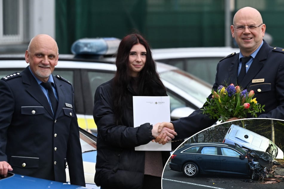 Polizei ehrt mutige Autofahrerin nach tödlichem Unfall auf der B6!