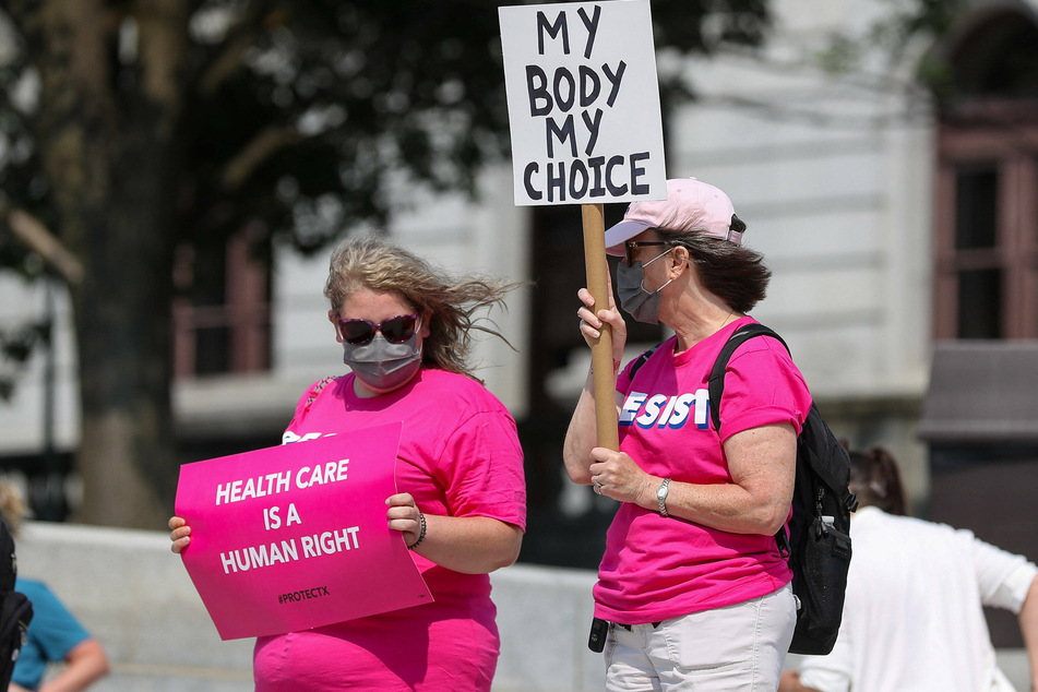 Protesters rallied in front of the Pennsylvania State Capitol this week after the Supreme Court refused to block a Texas law prohibiting almost all abortions.