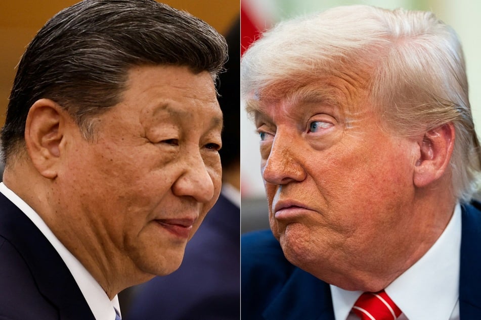The US started an investigation into China's compliance with a 2020 deal that marked a truce in their trade war, days before Donald Trump (r.) is due to meet Xi Jinping (l.)