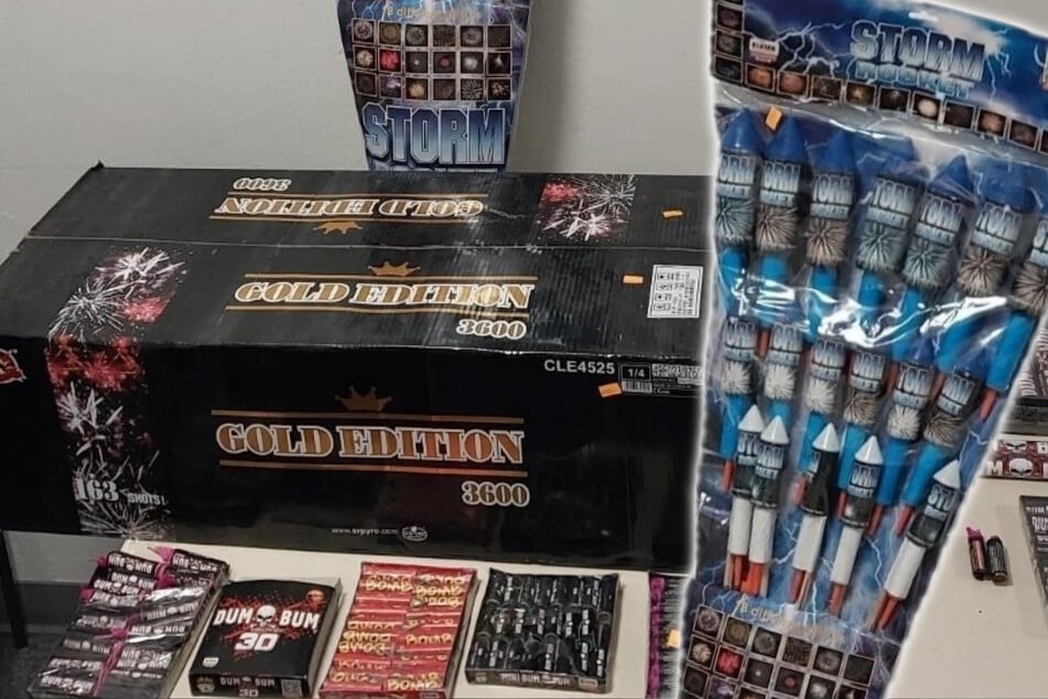 Mit Kindern und Böllern im Auto: Polizei findet 5 Kilo Pyrotechnik