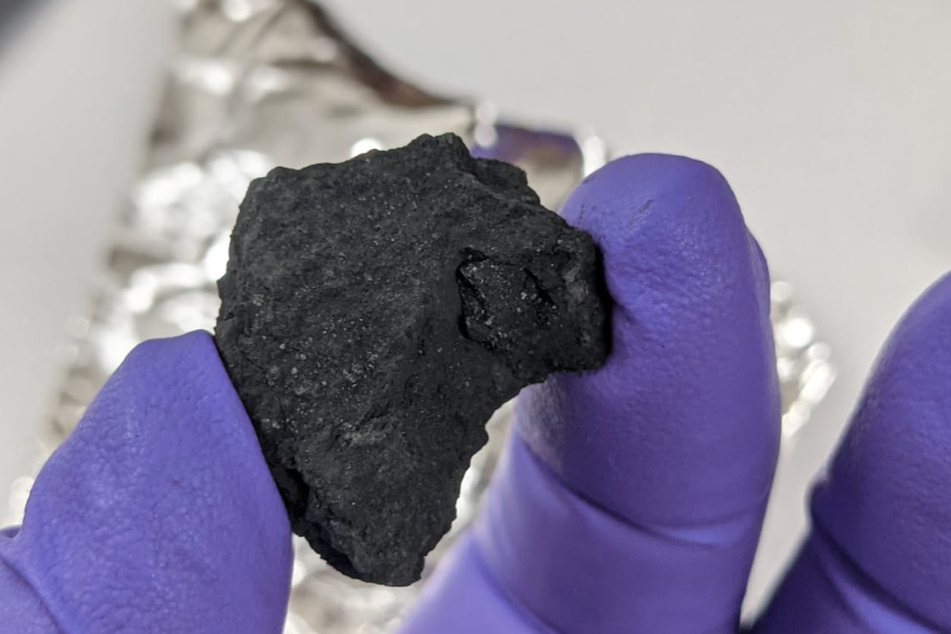 The rare meteorite chunks were spotted in a Gloucestershire driveway.