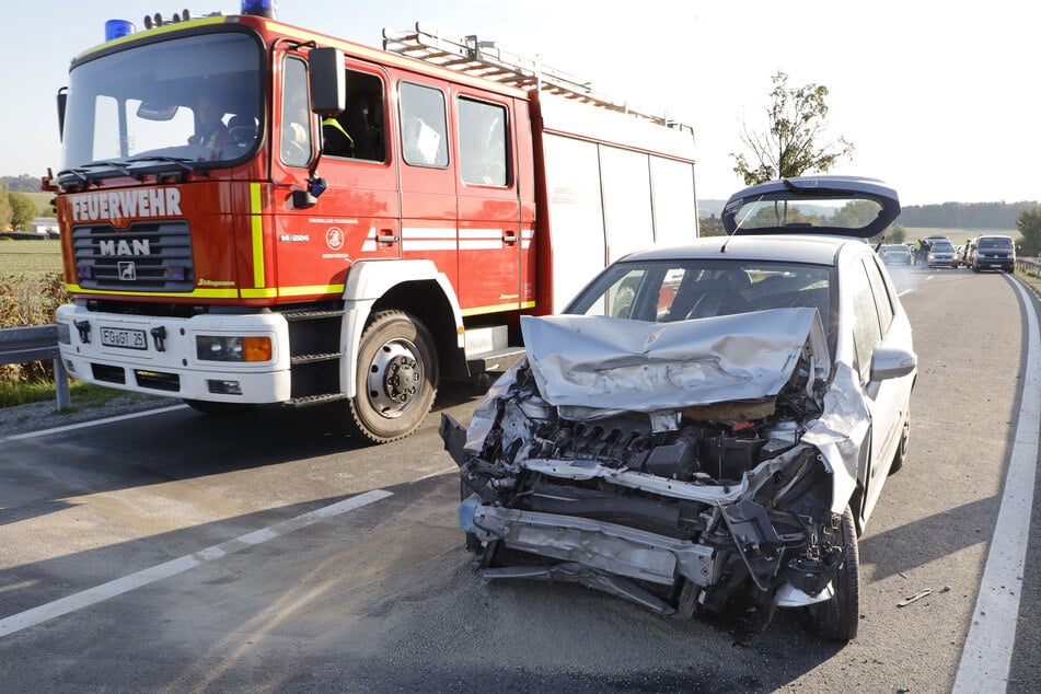 Die B173 musste zur Unfallaufnahme voll gesperrt werden.