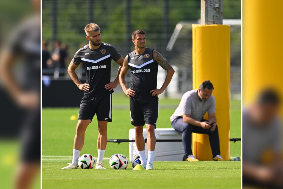 David Kubatta (20) und Philip Heise (33, v.l.) sind zwei der zwölf Neuen, die Thomas Brendel (r.) holte.