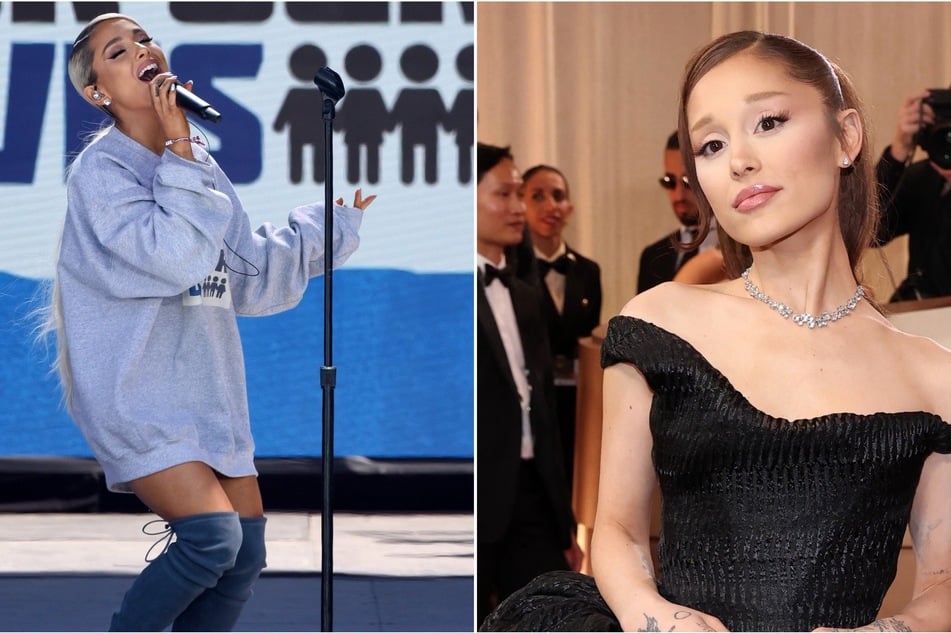 Ariana Grande has revealed why began wearing oversized sweatshirts with tall boots in 2018, which turned into one of her signature looks.