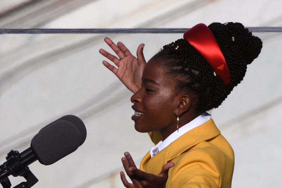 Amanda Gorman recited her poem The Hill We Climb on the West Front of the US Capitol on January 20, 2021.