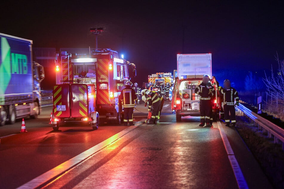 Ein Laster blockierte am Freitagmorgen die A4-Auffahrt bei Meerane.