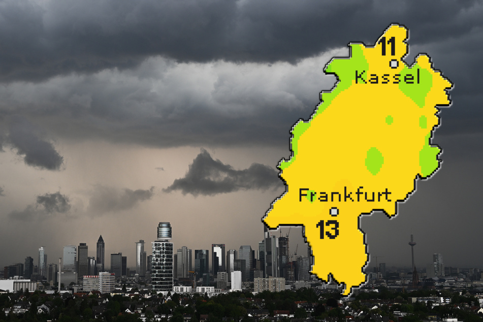 Am Samstag sollen sich die Höchsttemperaturen in Hessen laut "Wetteronline.de" (Grafik) zwischen 11 und 13 Grad bewegen.