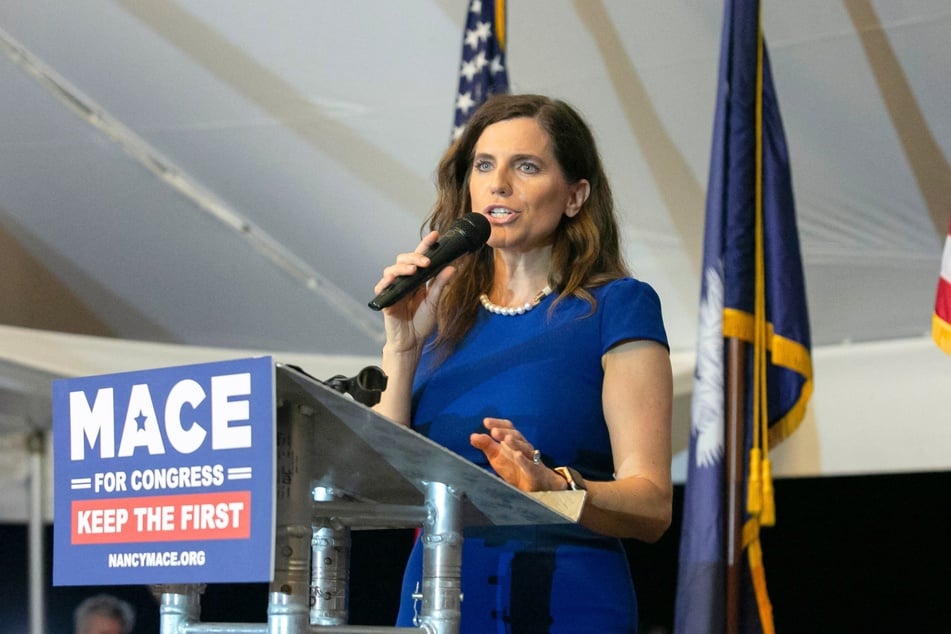 Nancy Mace (R-SC) speaks at her event after winning the South Carolina's GOP primary election on June 14, 2022 in Mt Pleasant, South Carolina.