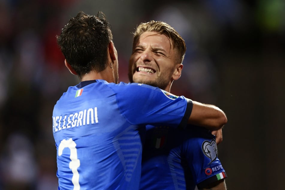 Ciro Immobile (r., 30) hat auch schon zehn Tore für die italienische Nationalmannschaft erzielt.