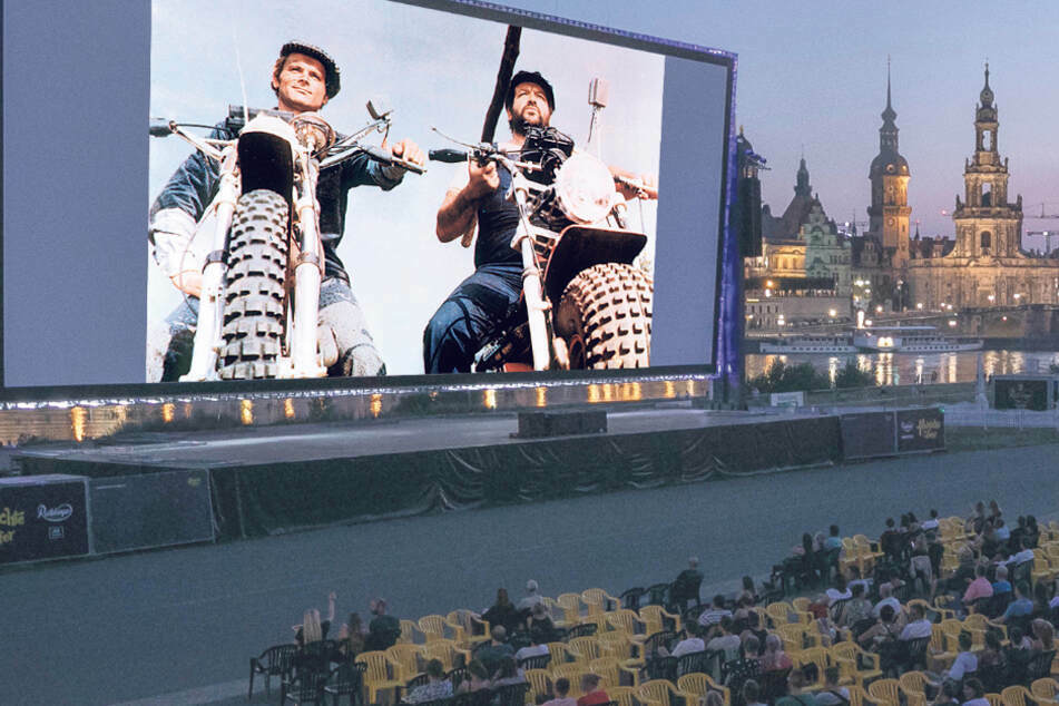 Sieht das nicht toll aus? So wie hier bei Terence Hill (81) und Bud Spencer (†86) bei den Filmnächten könnte es bald wieder am Elbufer aussehen!