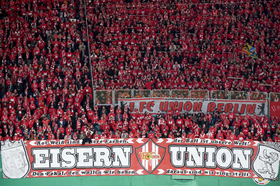 Die Fans der 1. FC Union Berlin sorgten im DFB-Pokal-Halbfinale gegen RB Leipzig für Stimmung.