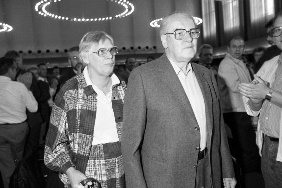 Herbert Wehner und seine Frau Greta im Juni 1987 in Bonn.