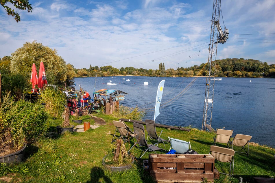 Die Wasserskianlage an der Kiesgrube Leuben gibt es seit 2005.