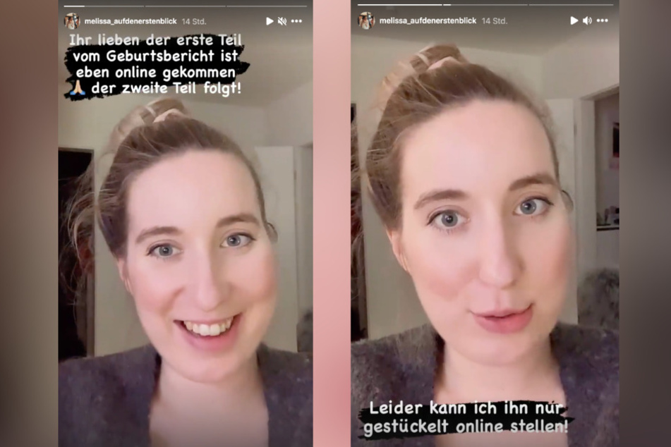Auf Instagram teilt Melissa (28) ihre Geburts-Erlebnisse.