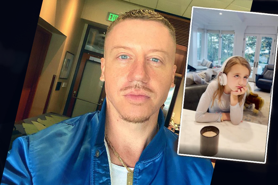Macklemore rose to fame with songs like Thrift Shop, Can't Hold Us, and Glorious, but that hasn't stopped his daughter Sloane (r.) from throwing some shade.