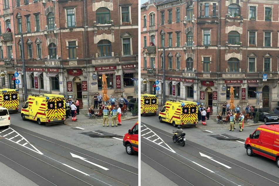 Auf der Leipziger Straße herrscht am Samstagmorgen Aufregung.