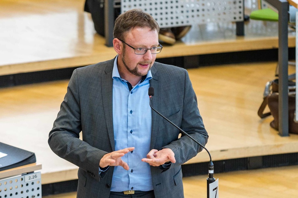 Rolf Weigand (39, AfD) nutzte seine Redezeit im Landtag lieber, um zu spalten statt zu einen.