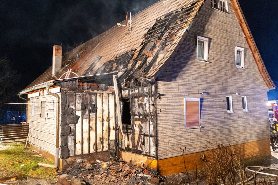 In Schlitz-Bernshausen hat in der Nacht ein Haus gebrannt.