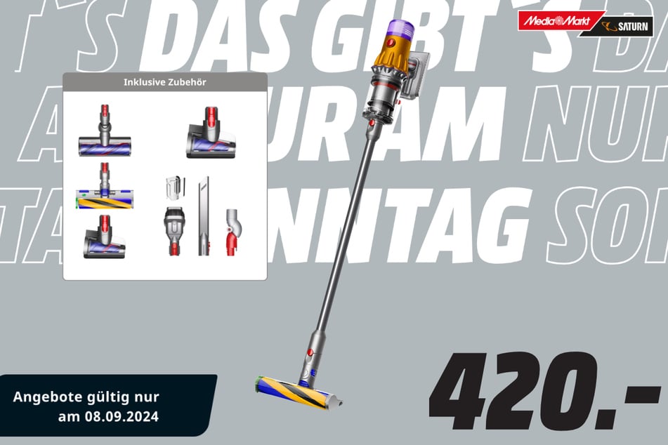 Dyson-Staubsauger für 420 Euro.