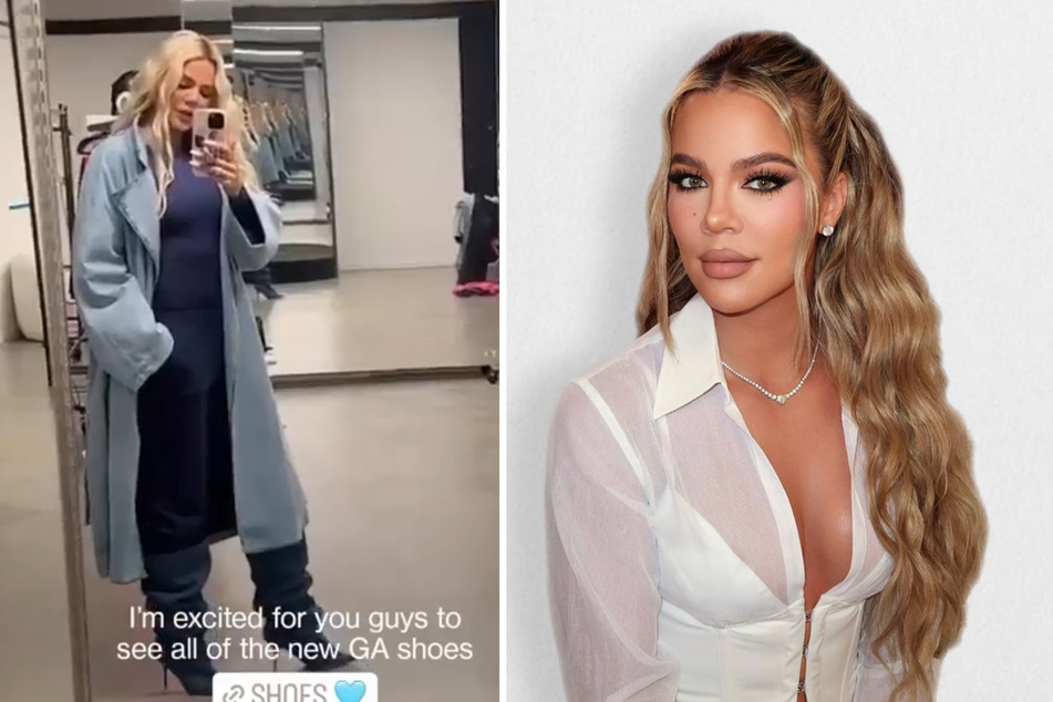 Khloé Kardashian gave fans a closer look at Good American's newest shoes via Instagram.