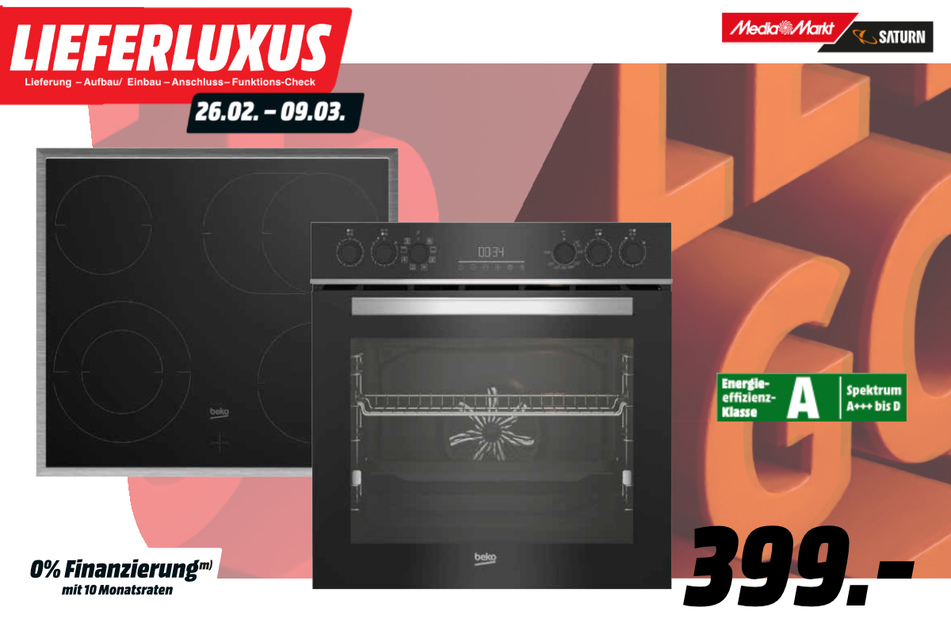 Beko-Einbauherdset für 399 Euro.