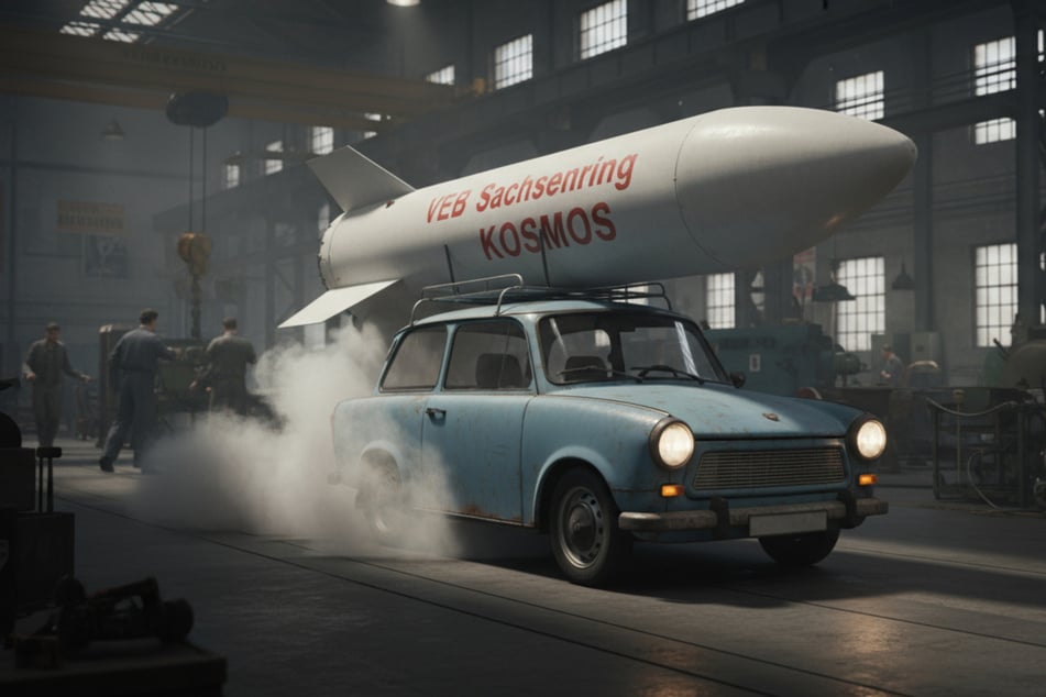 Sachsenring de Zwickau desarrolló en secreto la tecnología espacial. Por eso la producción del Trabant se detuvo.