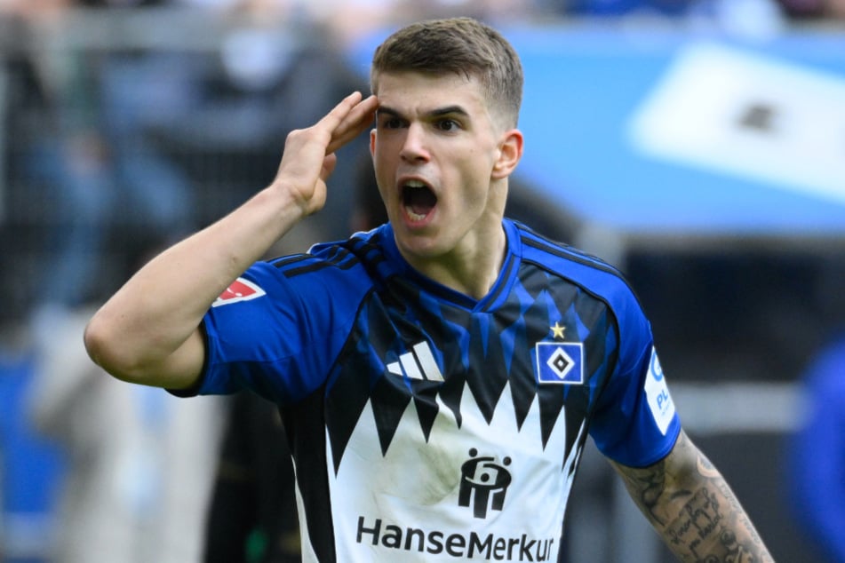 HSV-Star Luka Vuskovic (19) wird in Frankfurt wieder dem Kader der Rothosen angehören. Für die Startelf dürfte es aber eher nicht reichen.