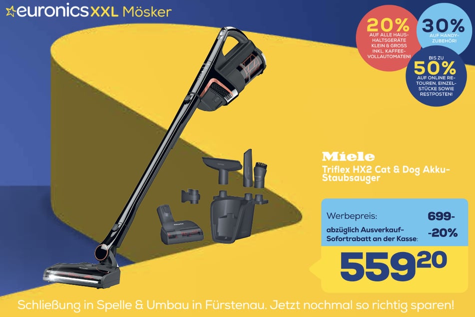 Siemens-Bodenstaubsauger VSQ5X12M1
für 129,60 statt 162 Euro.