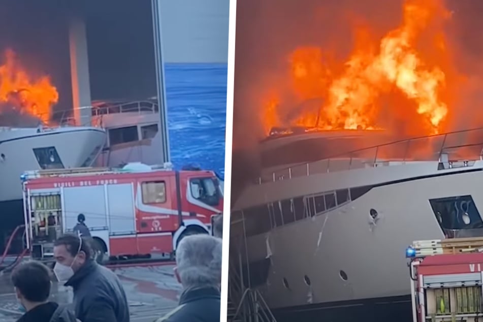Da brennen neun Millionen Euro: Feuer zerstört Super-Yacht!