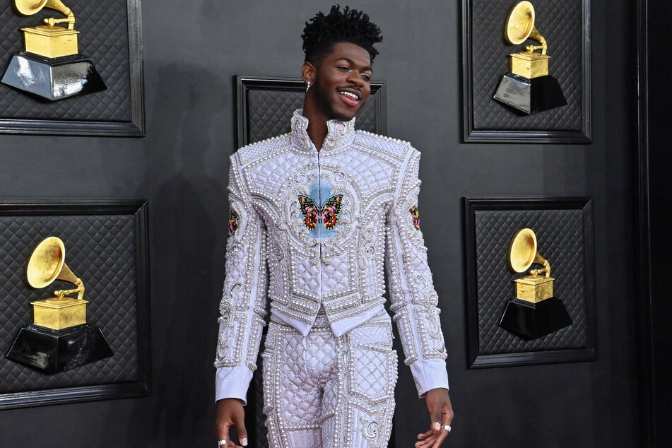 Lil Nas X also performed on stage at the Grammys.