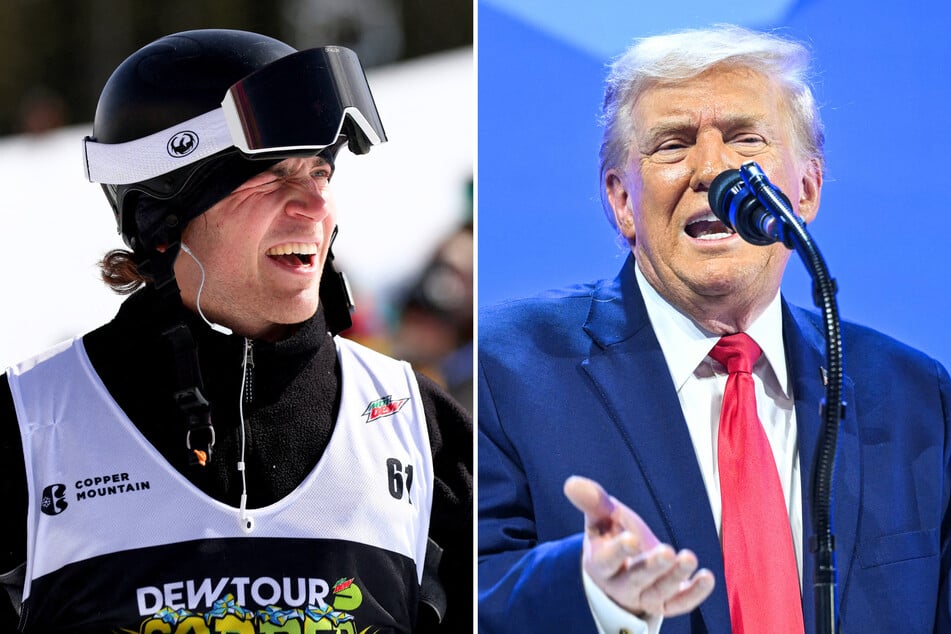 On Sunday, President Donald Trump (r.) criticized skier Hunter Hess after he said it was "hard" representing the US in the Olympics amid political turmoil.