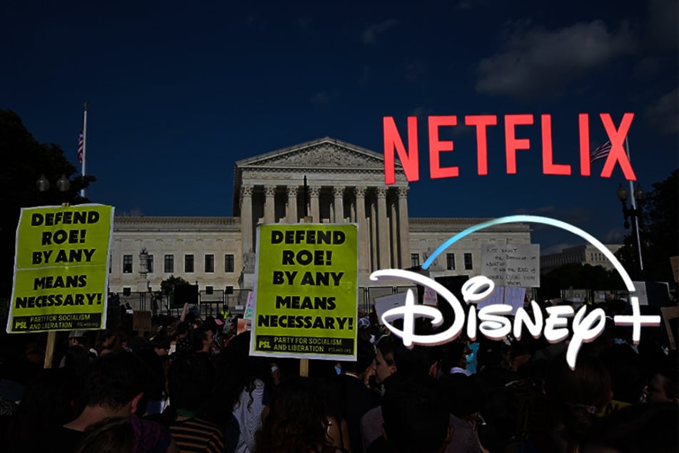 Hollywood companies like Netflix, Sony Pictures, and Walt Disney Co. are rallying behind abortion rights following the Supreme Court's reversal of Roe v. Wade.